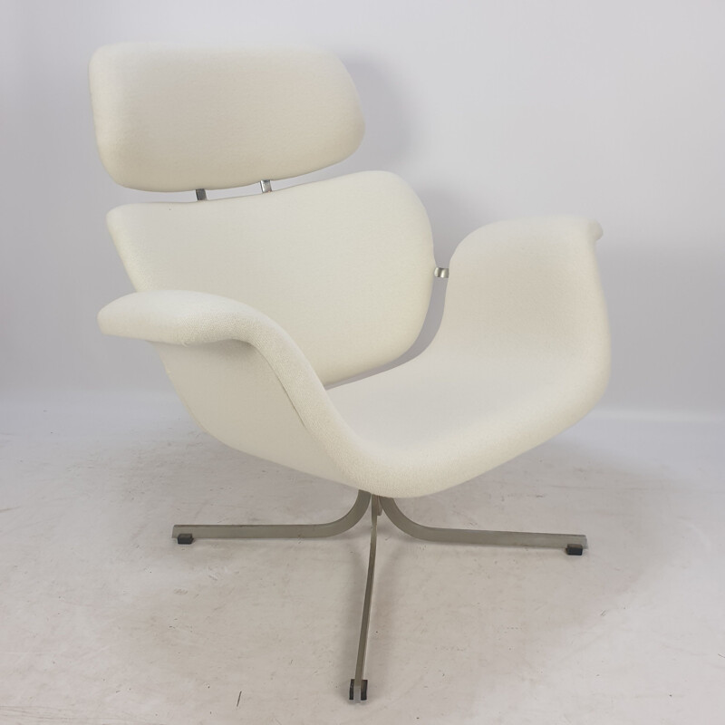 Vintage Big Tulip chair and stool by Pierre Paulin for Artifort 1960