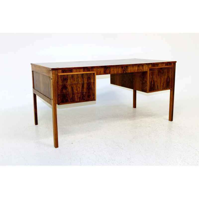 Vintage rosewood desk, Sweden 1960