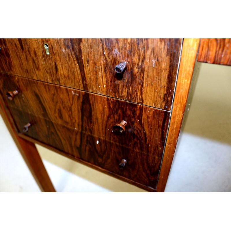 Vintage rosewood desk, Sweden 1960