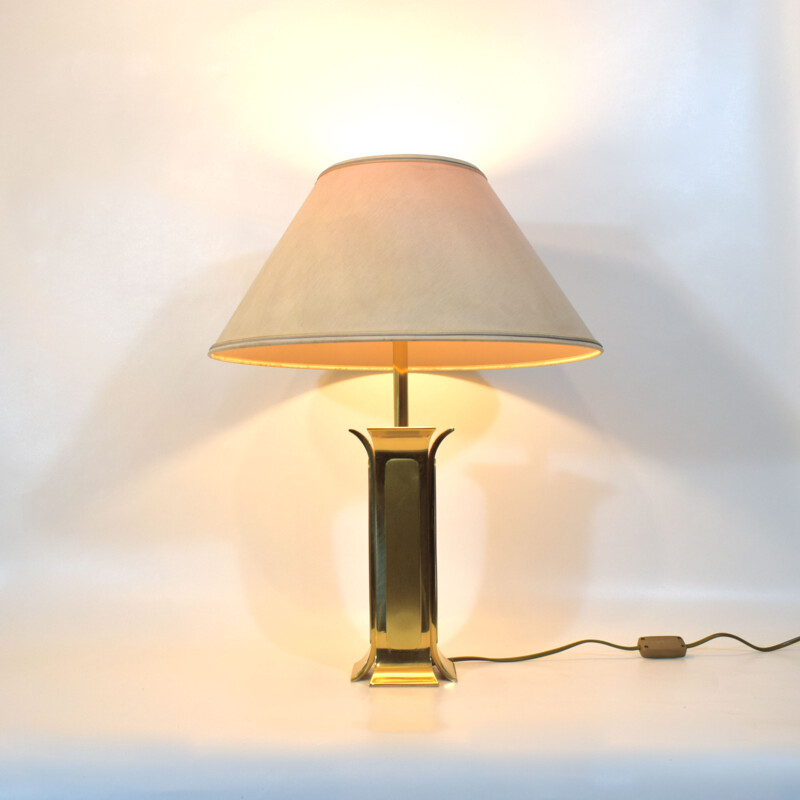 Lampe vintage en laiton massif 1970