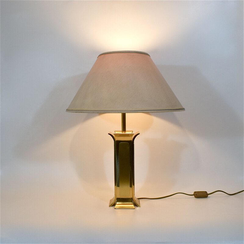 Lampe vintage en laiton massif 1970