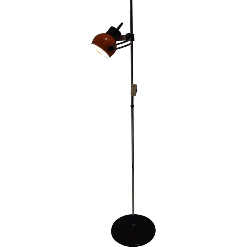 Adjustable vintage floor lamp in metal and chrome, Czechoslovakia 1970