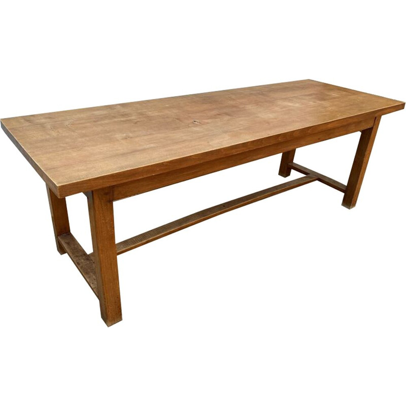Vintage solid oak dining farm table 1950