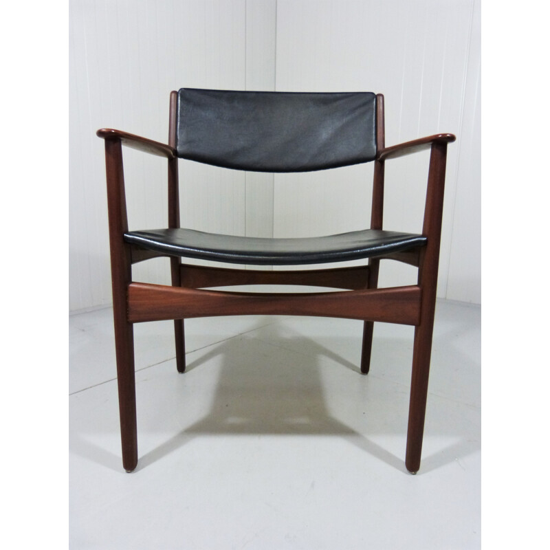 Frem Røjle danish desk chair in teak & leather - 1960s