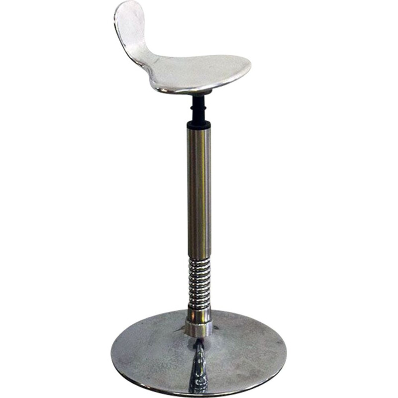 Vintage medical adjustable stool Italian 1970