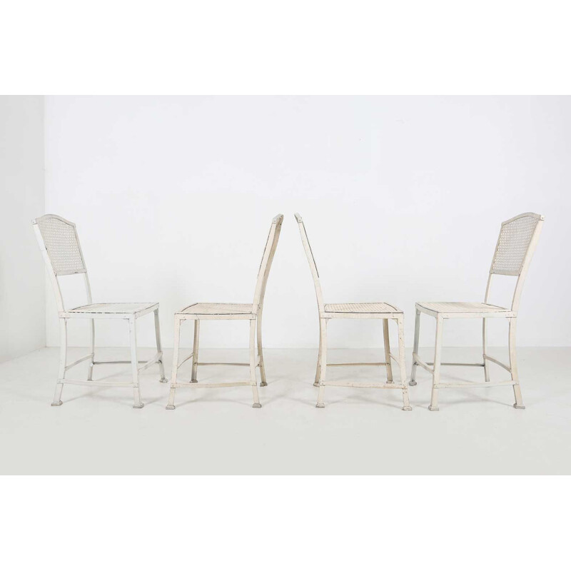 Conjunto de 4 cadeiras de jardim vintage de Gustave Serrurier-Bovy 1903