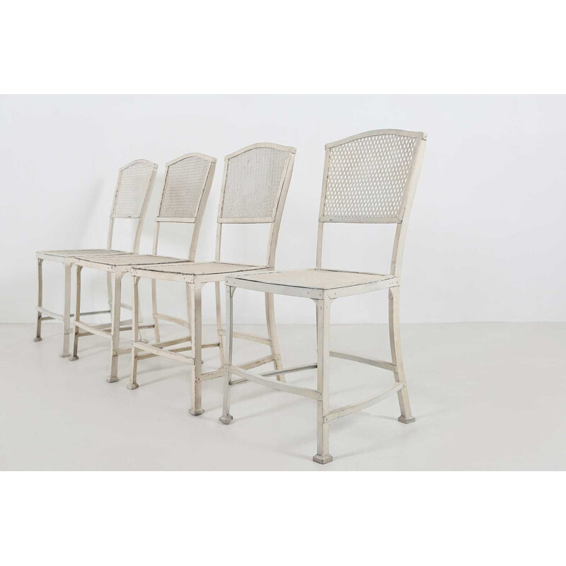 Set of 4 vintage garden chairs by Gustave Serrurier-Bovy 1903