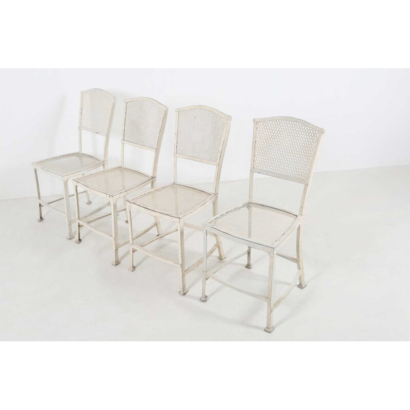 Conjunto de 4 cadeiras de jardim vintage de Gustave Serrurier-Bovy 1903