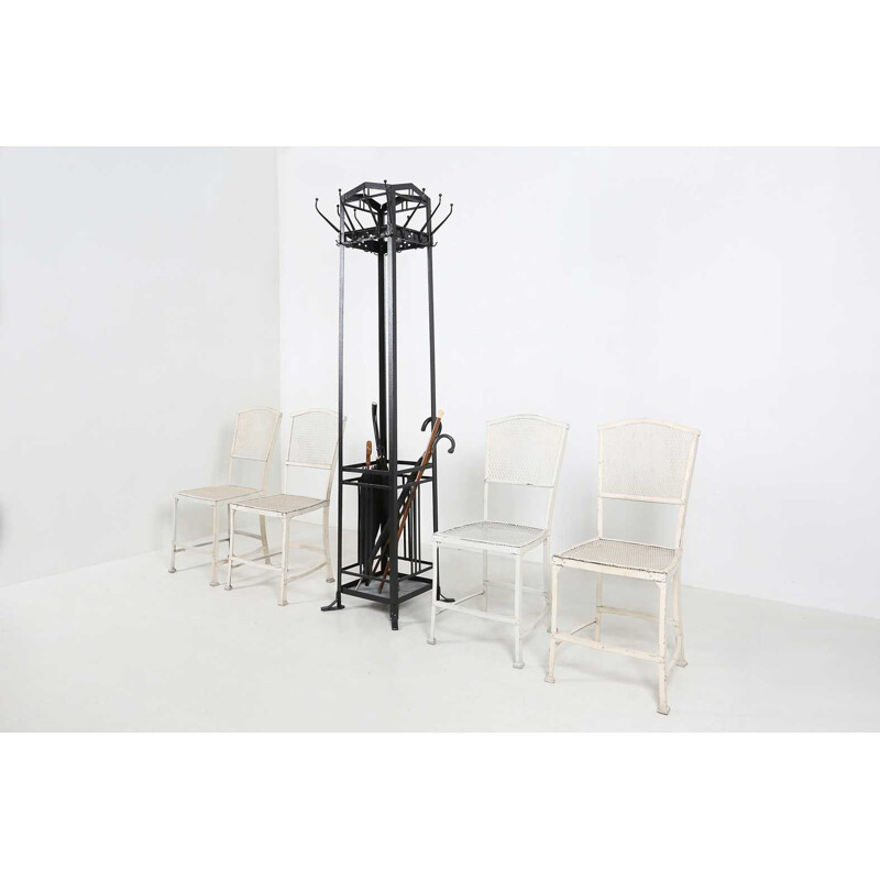 Set di 4 sedie da giardino vintage di Gustave Serrurier-Bovy 1903