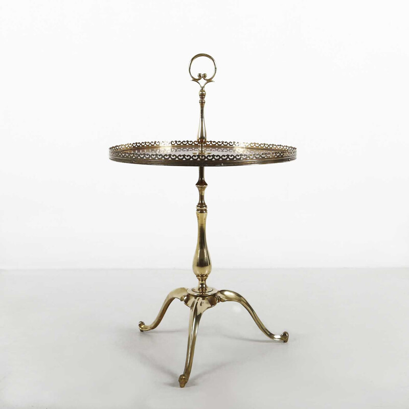 Table d'appoint vintage en bronze