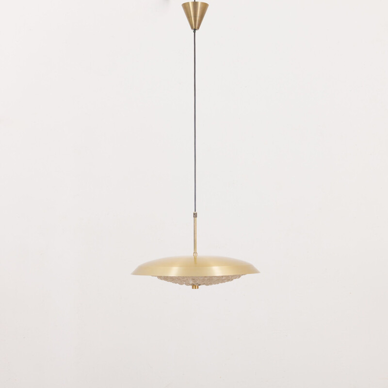 Vintage Brass Pendant Lamp by Carl Fagerlund for Orrefors 1960s