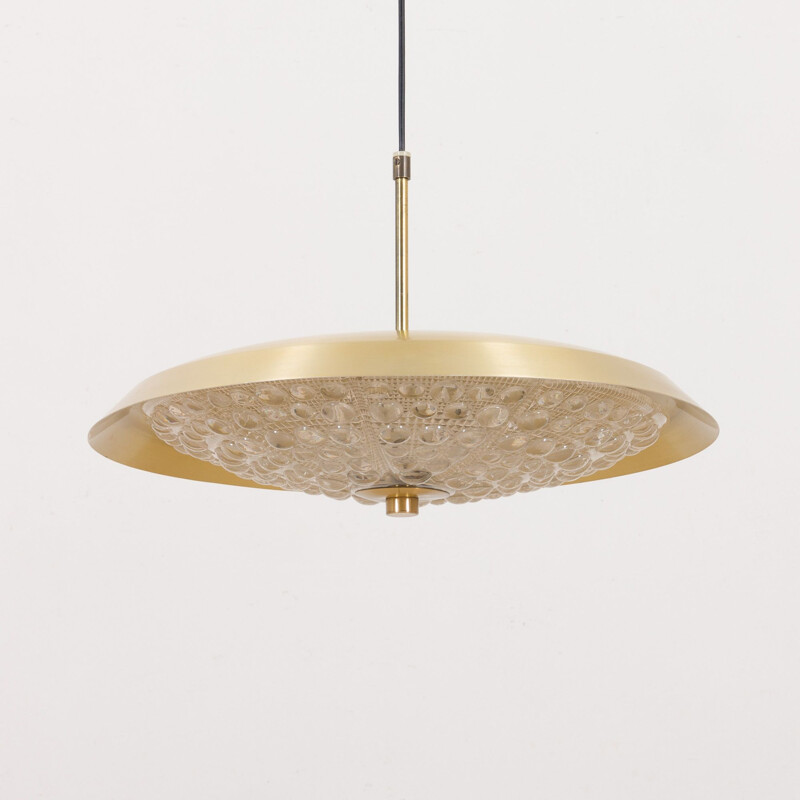 Vintage Brass Pendant Lamp by Carl Fagerlund for Orrefors 1960s