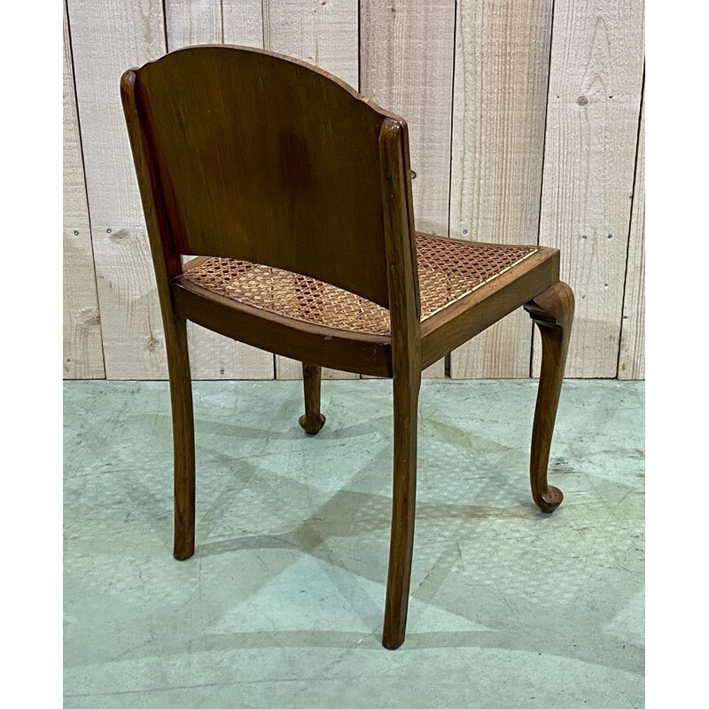 Vintage Art Deco walnut occasional chair