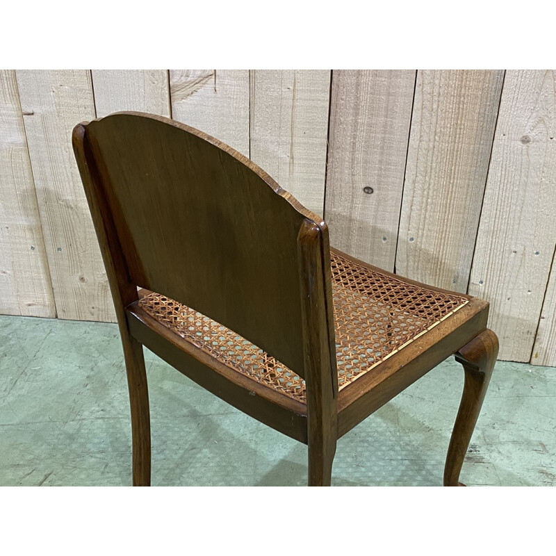 Vintage Art Deco walnut occasional chair