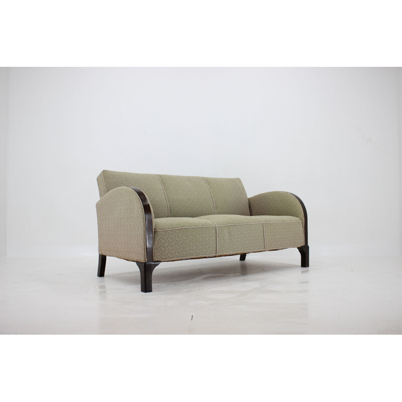 Vintage Art Deco Sofa and Armchair, Denmark 1930s