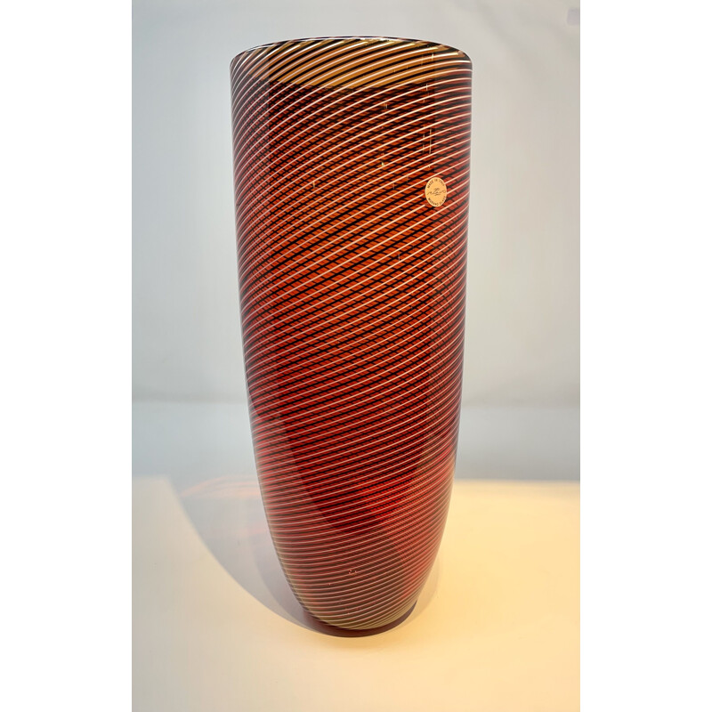 Vintage Vase aus Muranoglas von Seguso Viro, 1990