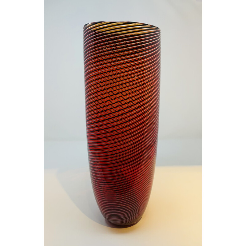 Vintage Murano Glass Vase by Seguso Viro, 1990s