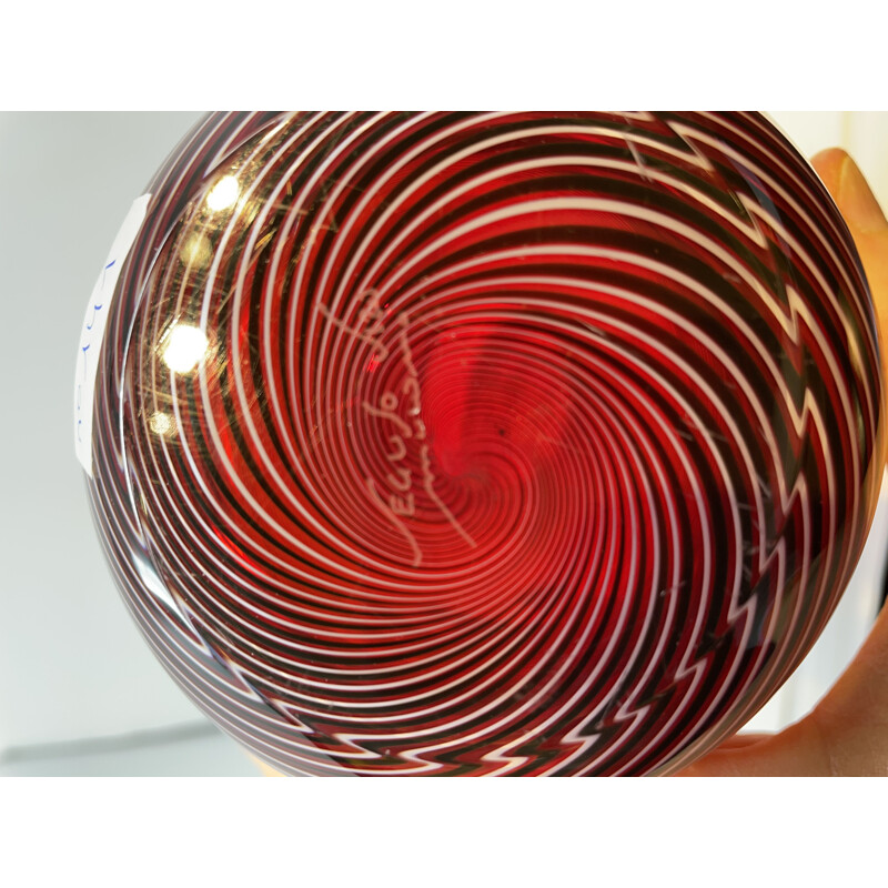 Vintage Murano Glass Vase by Seguso Viro, 1990s