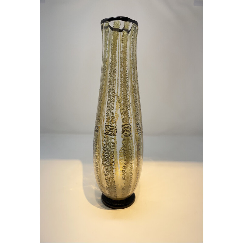 Vase vintage en verre de Murano par Seguso Viro, 1990