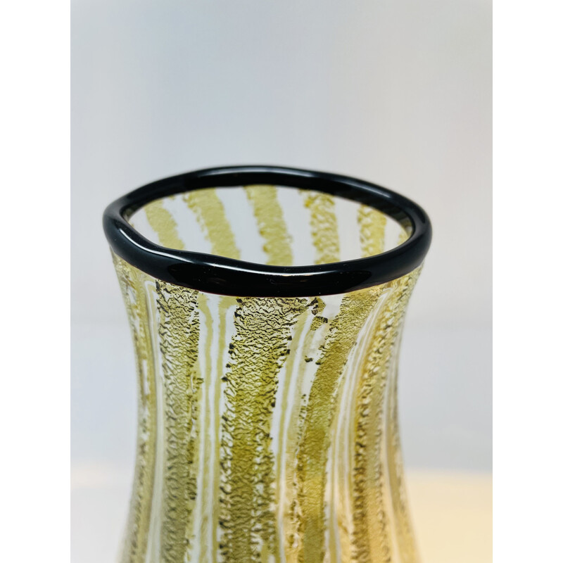 Vase vintage en verre de Murano par Seguso Viro, 1990