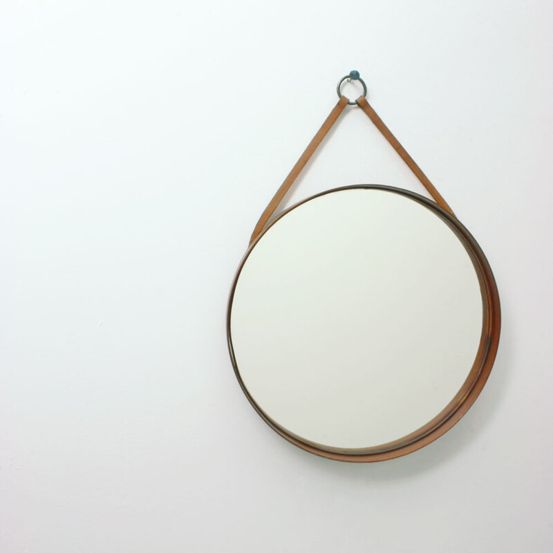 Miroir scandinave Glas Master Markaryd avec bois de teck - 1960