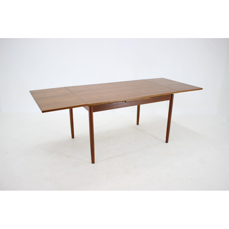 Vintage Teak Extendable Dining Table, Denmark 1960s