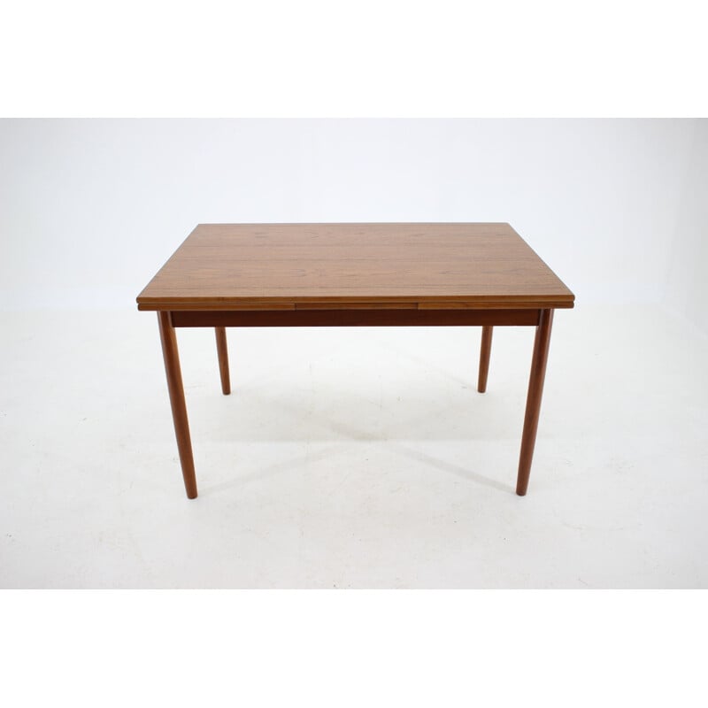 Vintage Teak Extendable Dining Table, Denmark 1960s