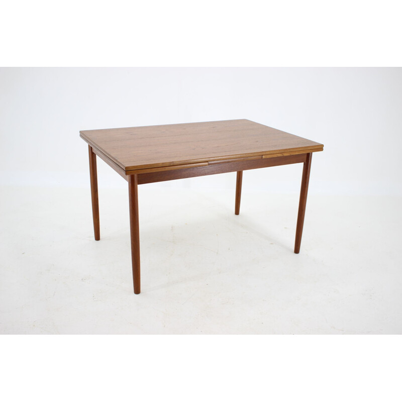 Vintage Teak Extendable Dining Table, Denmark 1960s