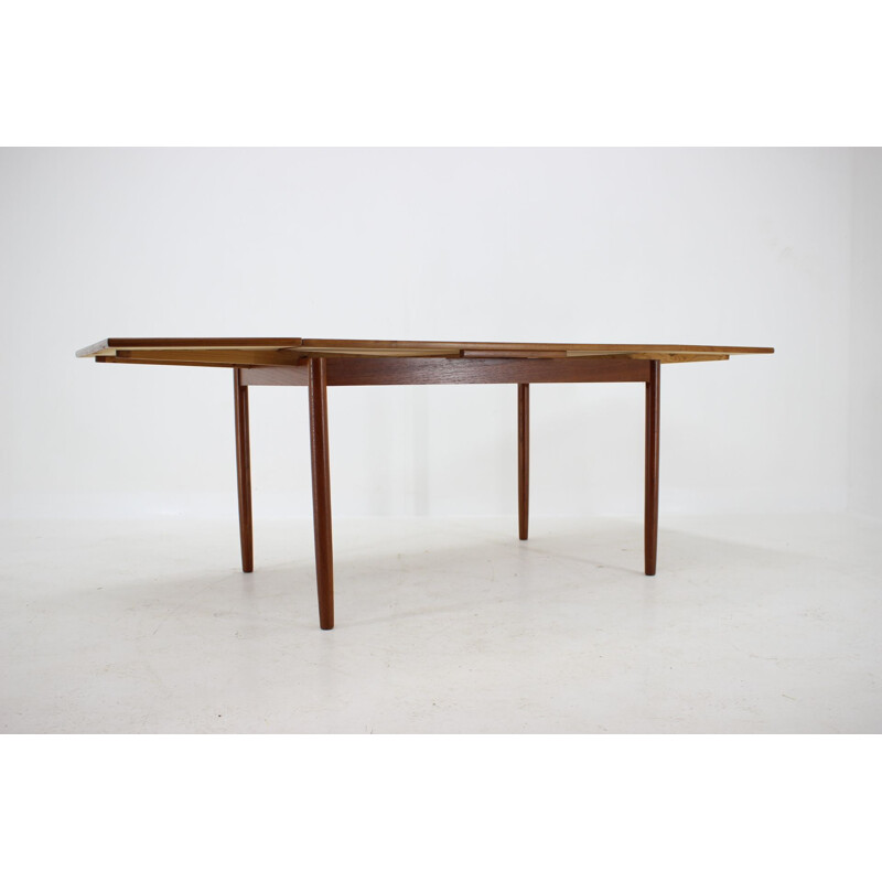 Vintage Teak Extendable Dining Table, Denmark 1960s