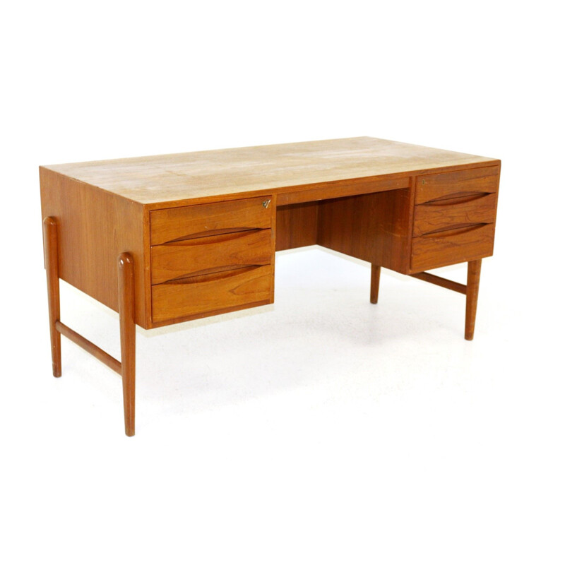 Vintage teak desk by Christian Moller, Denmark 1960s