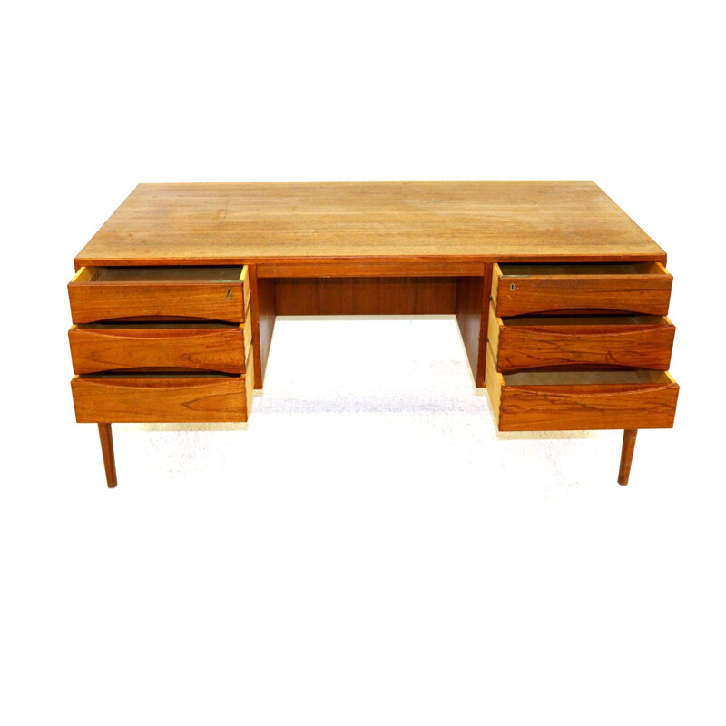 Vintage teak desk by Christian Moller, Denmark 1960s