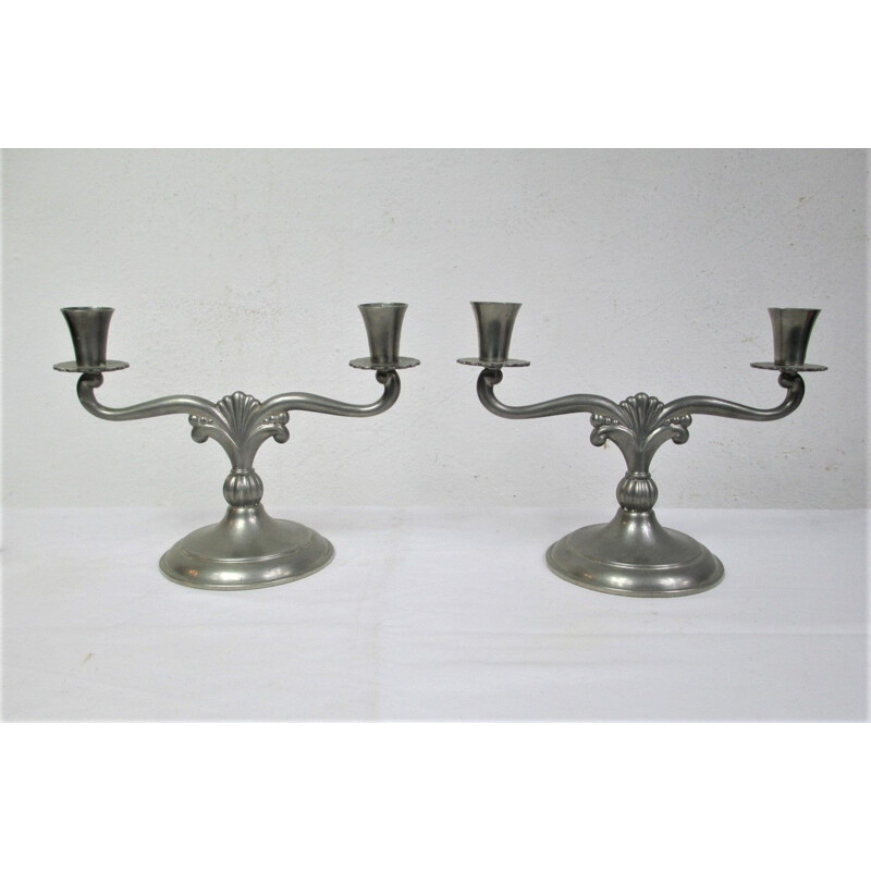 Pair of vintage candle holders, Sweden 1930
