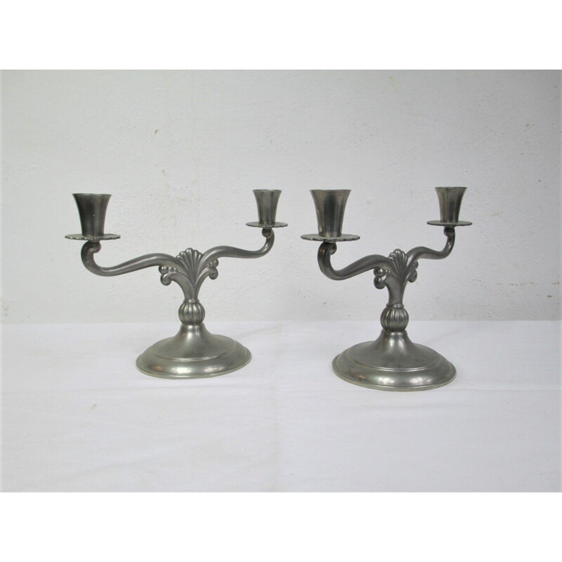 Pair of vintage candle holders, Sweden 1930