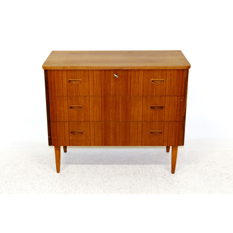 Vintage teak chest of drawers, Sweden 1950s