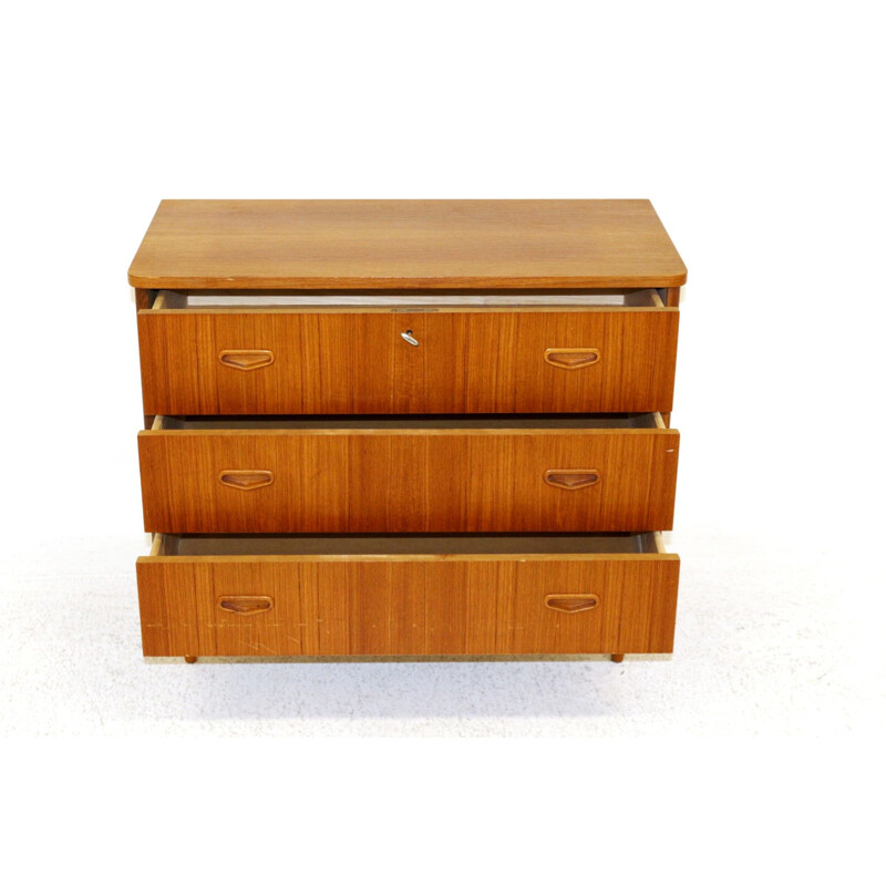 Vintage teak chest of drawers, Sweden 1950s