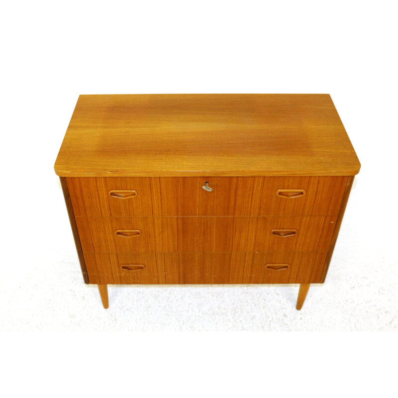 Vintage teak chest of drawers, Sweden 1950s