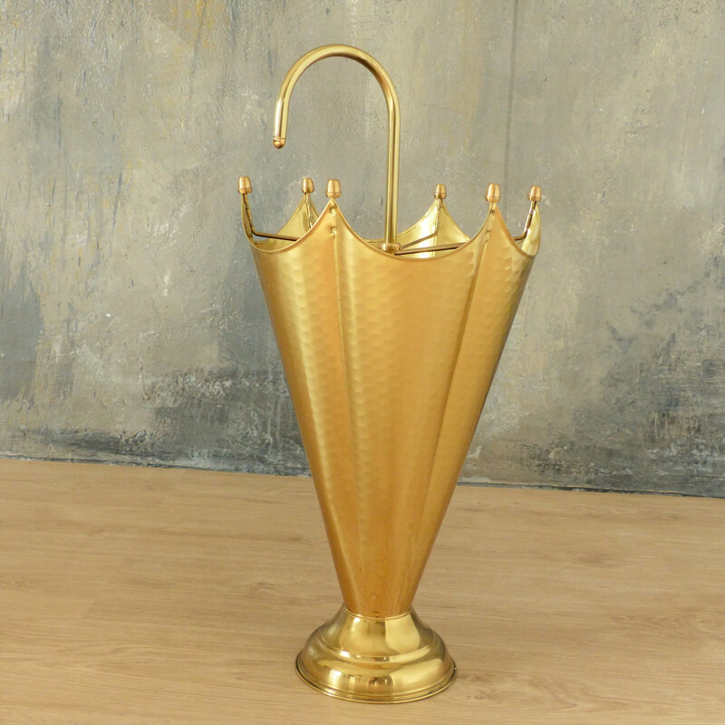 Vintage Brass Umbrella Stand 1950s