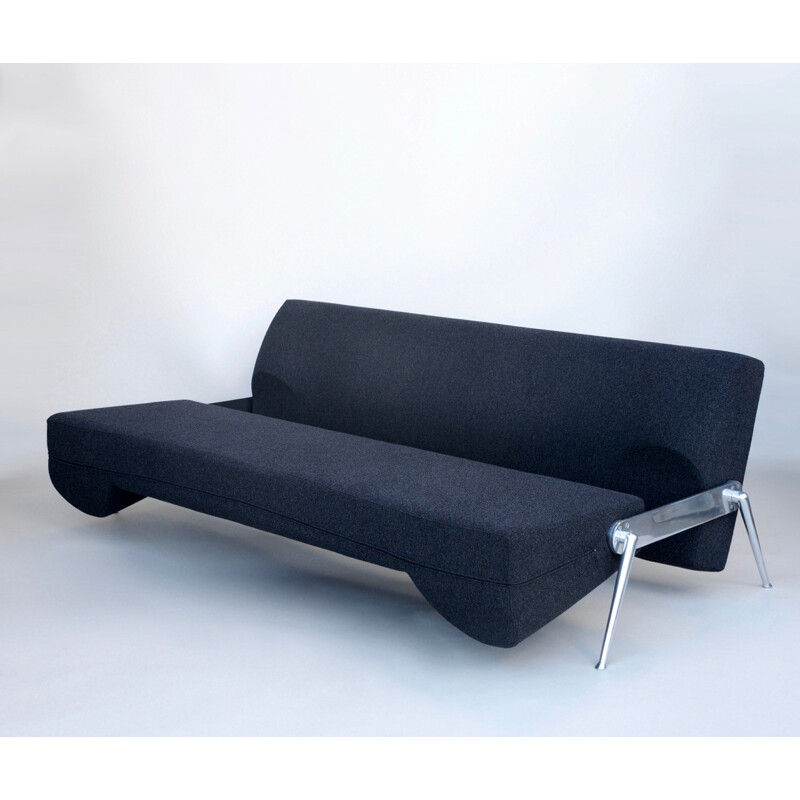 Interprofil daybed sofa in grey fabric, Stefan HEILIGER - 1990s