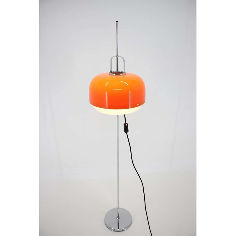 Midcentury Red Floor Lamp by Meblo by Harvey Guzzini, Italy 1970s