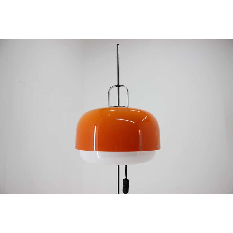 Midcentury Red Floor Lamp by Meblo by Harvey Guzzini, Italy 1970s