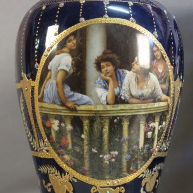 Par de vasos Art Nouveau vintage da Royal Limoges, 1900