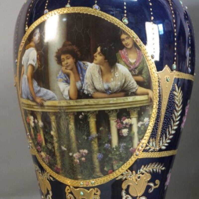 Coppia di vasi vintage Art Nouveau di Royal Limoges, 1900