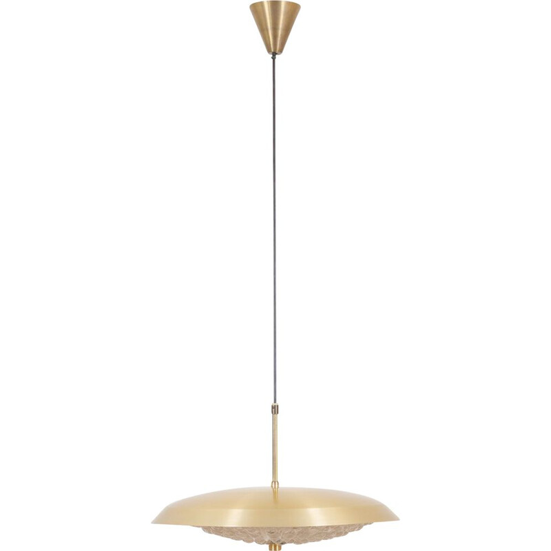 Vintage Brass Pendant Lamp by Carl Fagerlund for Orrefors 1960s