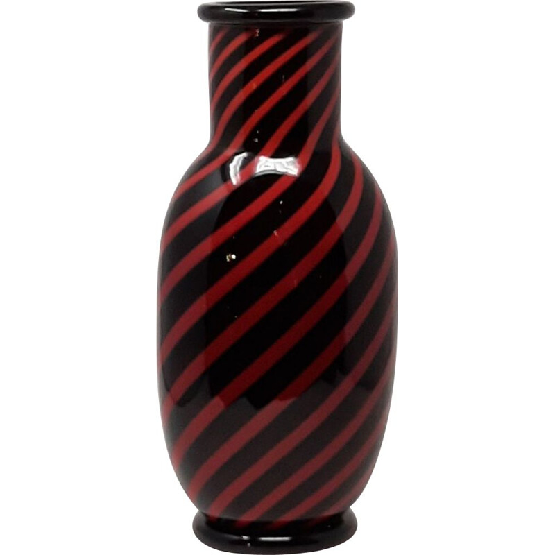 Vaso vintage "Rosso Nero" de Archimede Seguso 1960