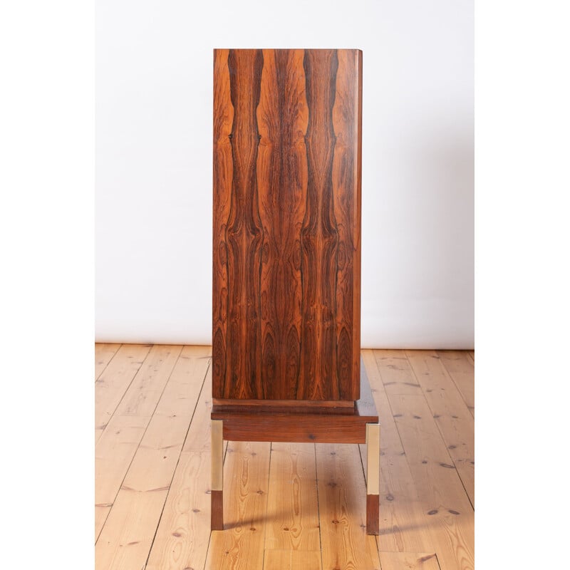 Vintage Rosewood Sideboard & Drinks Cabinet, French 1970s