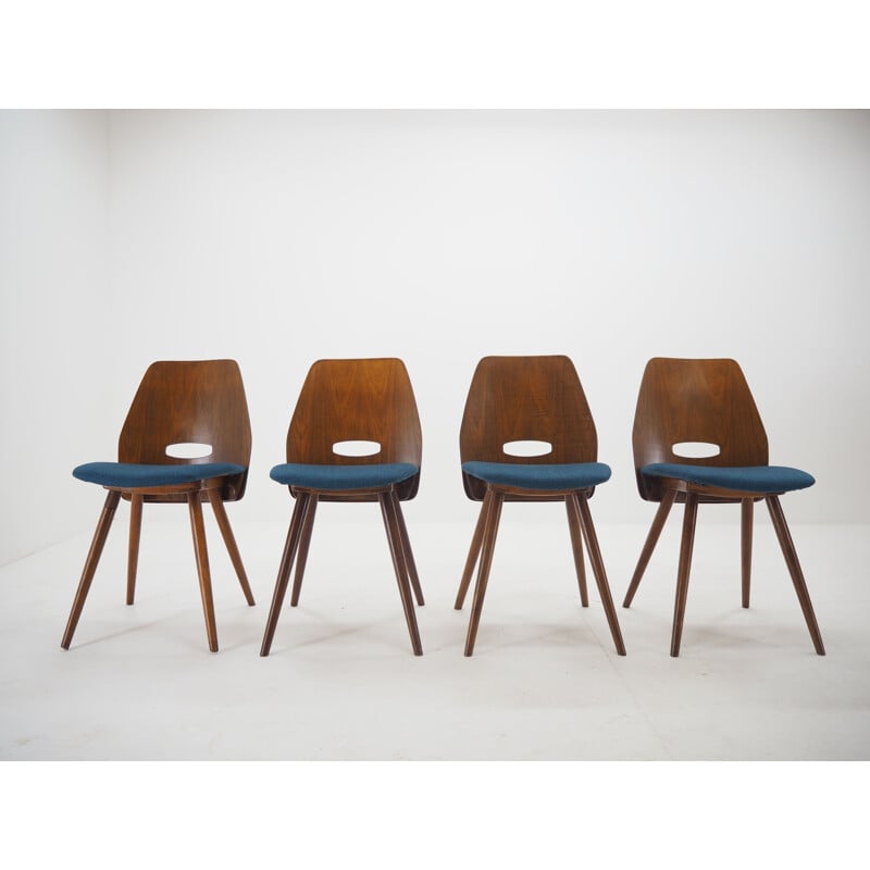 Set of 4 vintage Dining Chairs by Frantisek Jirak, Czechoslovakia 1960s