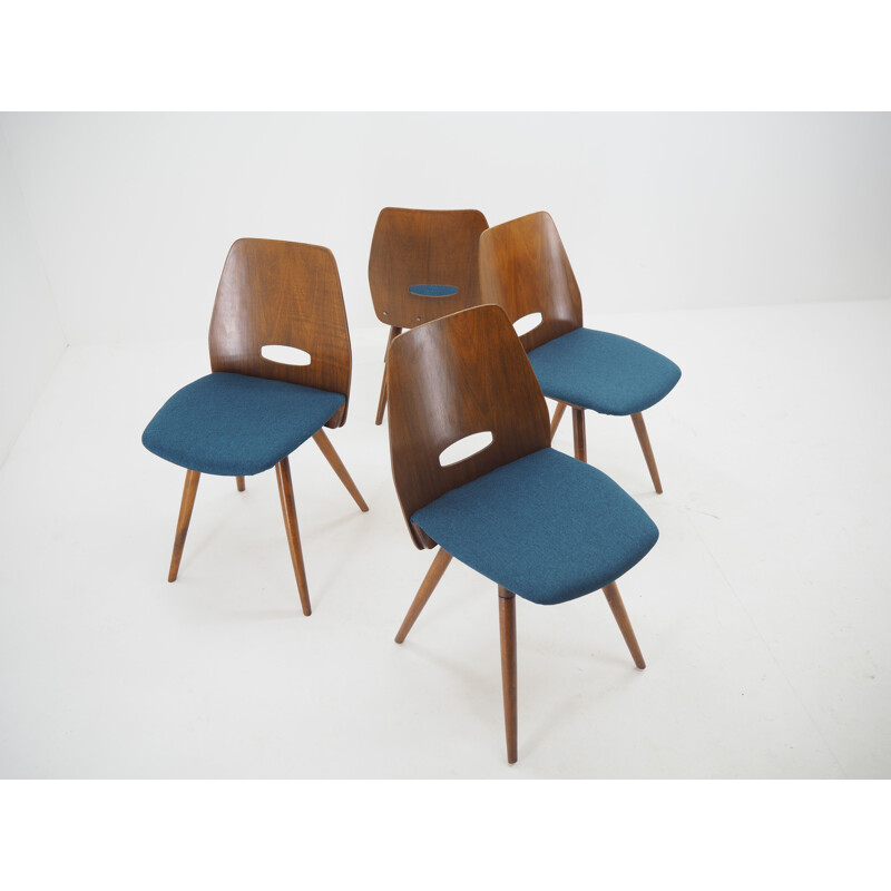 Set of 4 vintage Dining Chairs by Frantisek Jirak, Czechoslovakia 1960s