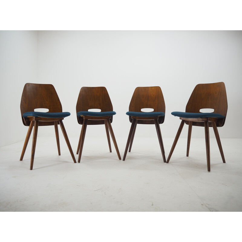 Lot de 4 chaises vintage de Frantisek Jirak, Tchécoslovaquie 1960