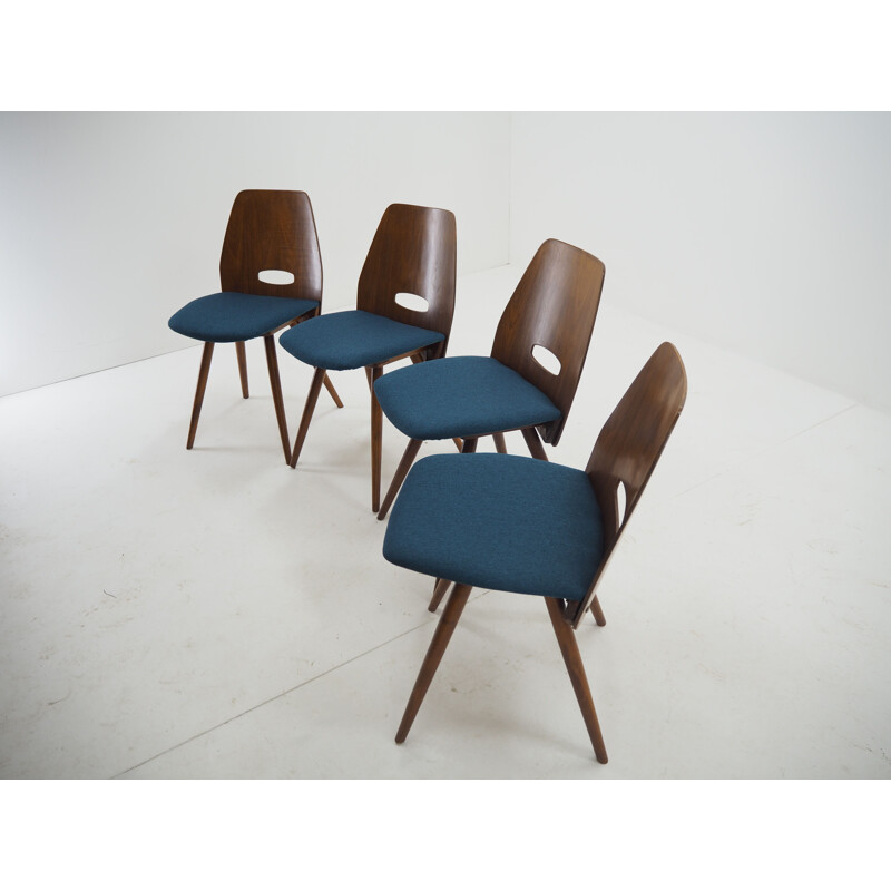 Set of 4 vintage Dining Chairs by Frantisek Jirak, Czechoslovakia 1960s