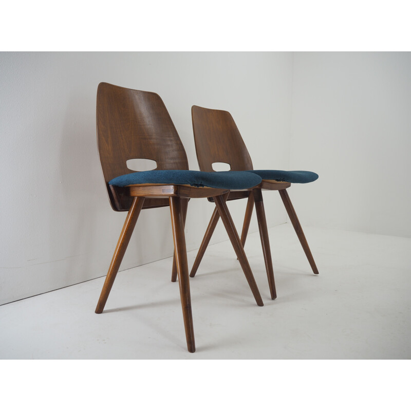 Set of 4 vintage Dining Chairs by Frantisek Jirak, Czechoslovakia 1960s